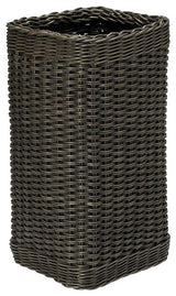 Wicker Umbrella Stand With Water Catch