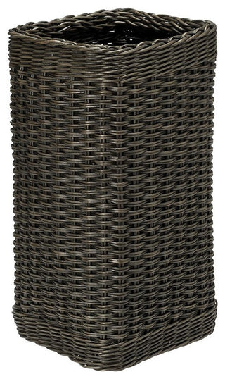 Wicker Umbrella Stand With Water Catch
