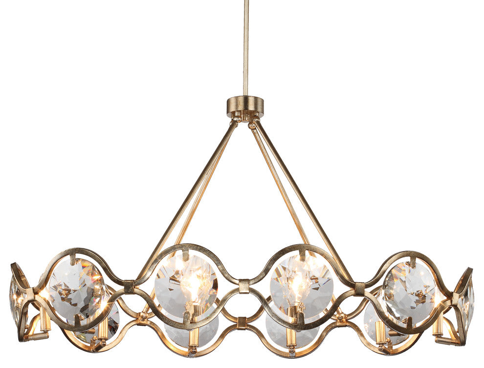 Crystorama Quincy 10-Light Chandelier, Distressed Twilight