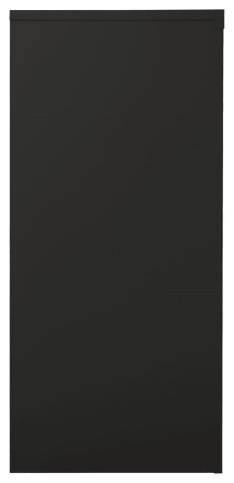 Vidaxl Sliding Door Cabinet Anthracite 35.4"x15.7"x35.4" Steel