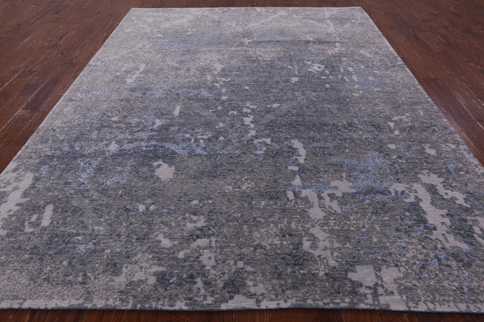 Wool and Silk Persian Hand Knotted Rug 8' 0" X 10' 0" Q7176