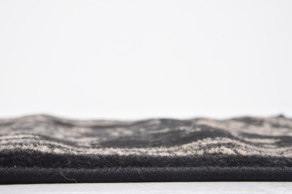 Unique Loom Black Oasis Taftan 2' 2 x 8' 2 Runner Rug