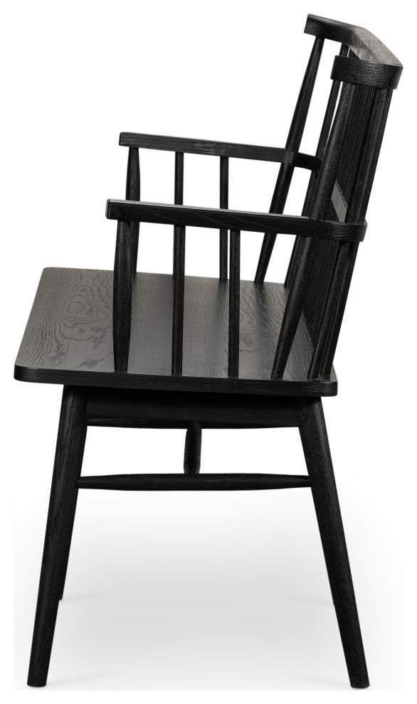 Aspen Large Bench-Black Oak