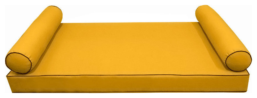 Style5 Full Contrast Pipe Outdoor Mattress Bolster Slip Cover COMPLETE SET AD108