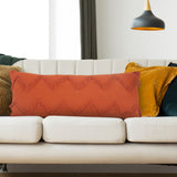Solid Cinnamon Chevron Shag Throw Pillow, 14" X 36"