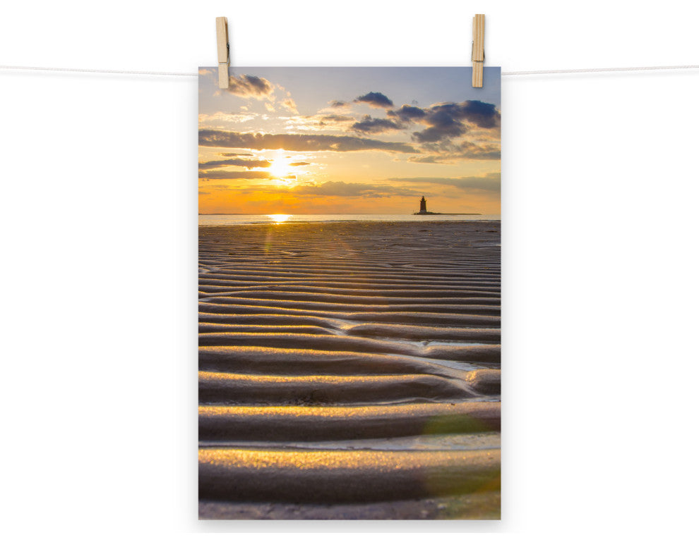 Sandbars Landscape Photograph, Beach Unframed Wall Art Print, 12" X 18"