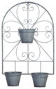 Scrollwork Trellis With Flower Pots