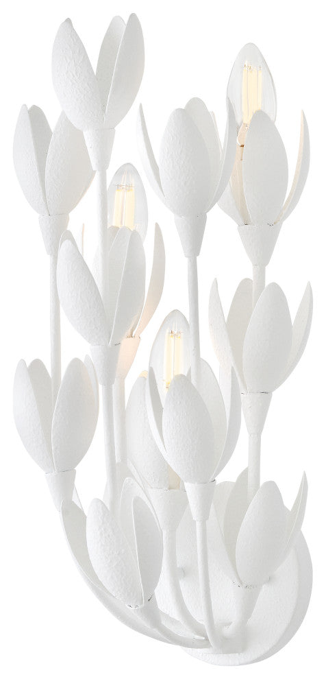 Hinkley Flora Large Sconce, Textured Plaster