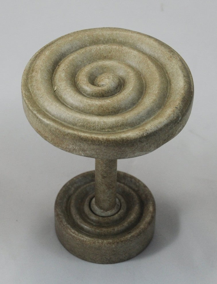 Swirl Drapery Medallion Holdback, Limestone