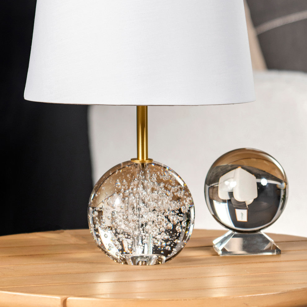 Nuloom 17" Gold Crystal Table Lamp