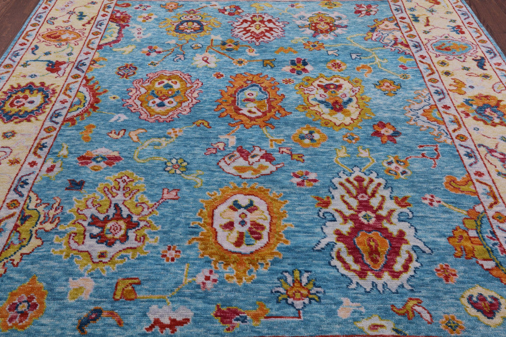 Handmade Turkish Oushak Wool Rug 8' 3" X 9' 10" - Q14829