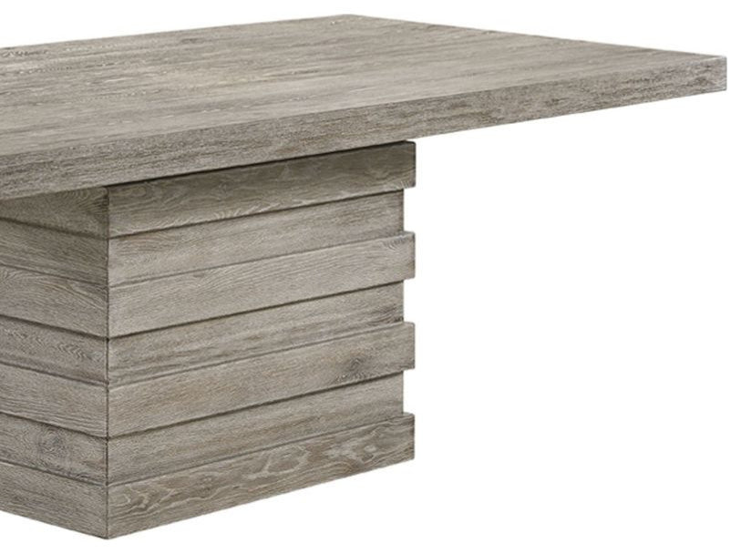 Faustine Dining Table, Salvaged Light Oak Finish