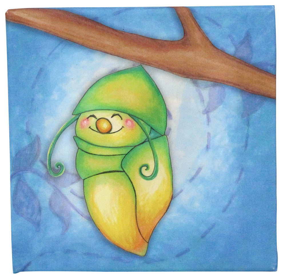 Growing Kids Caterpillar to Butterfly Series Canvas Wall Art, Cocoon