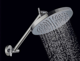 MODONA's 10" Rain Shower Head With 17" ADJUSTABLE Shower Arm, Polished Chrome