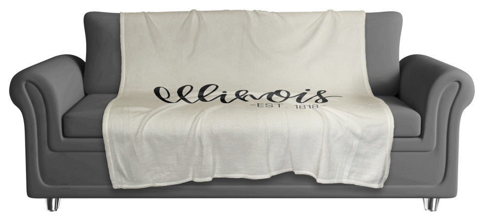 Illinois Established 50x60 Coral Fleece Blanket