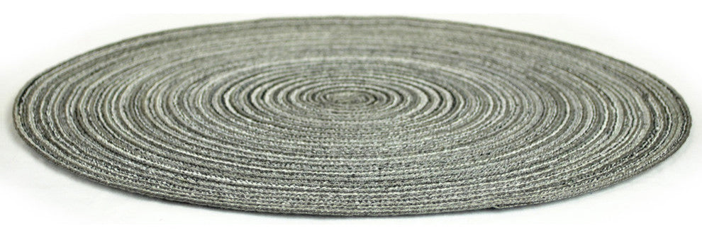 Variegated Round Placemat, Black