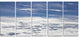 "Flight Over Bright Clouds" Contemporary Landscape Canvas Art, 5 Panels, 60"x28"