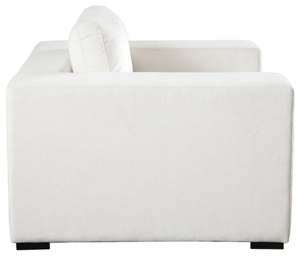 Muse Accent Chair in Mist White Performance Fabric by Diamond Sofa