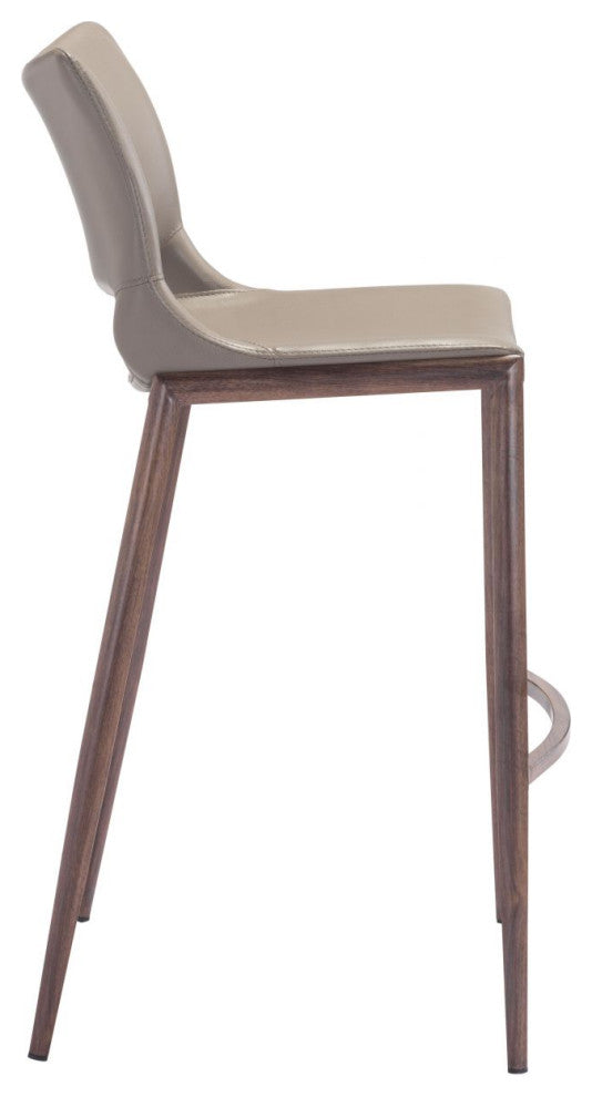 Ace Bar Chair, Set of 2 Brown/Walnut