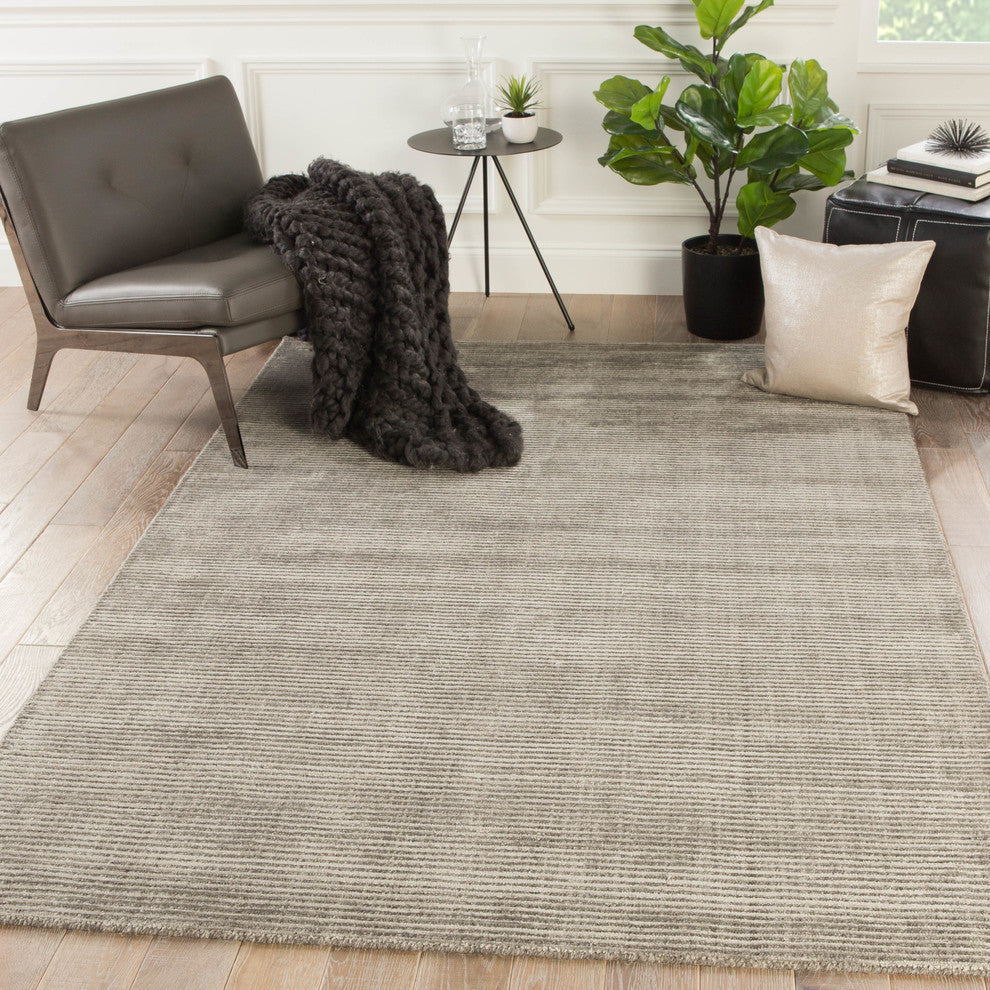 Jaipur Living Basis Handmade Solid Taupe Area Rug 9'X12'