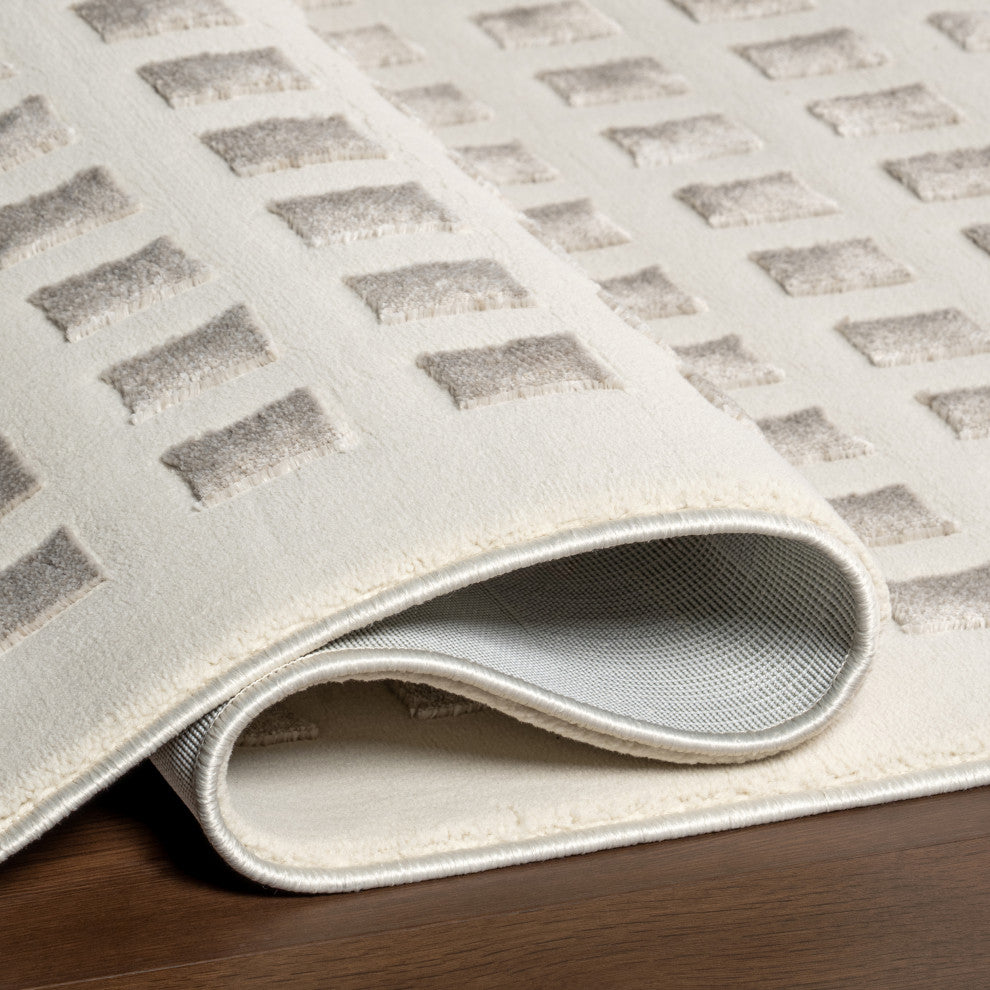 Nuloom Daleyza Checkered Washable Rug, Cream 6' Round