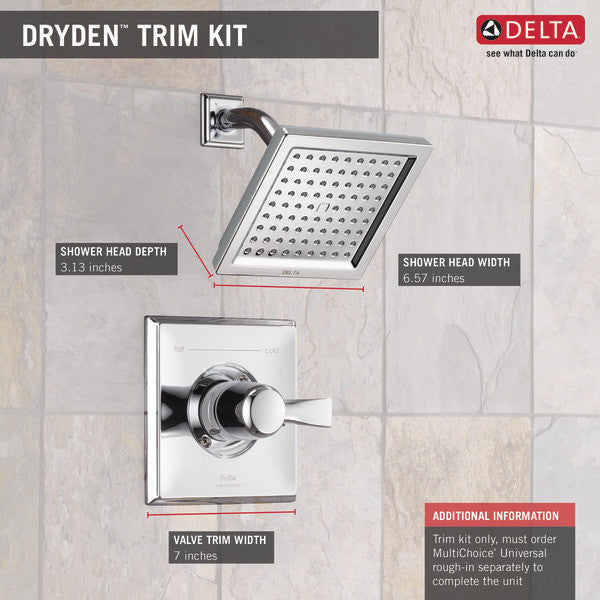 Delta Dryden Monitor 14 Series Shower Trim, Polished Nickel, T14251-PN