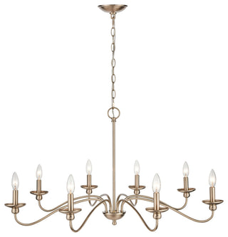 8 Light 37.875 in. Modern Gold Chandelier