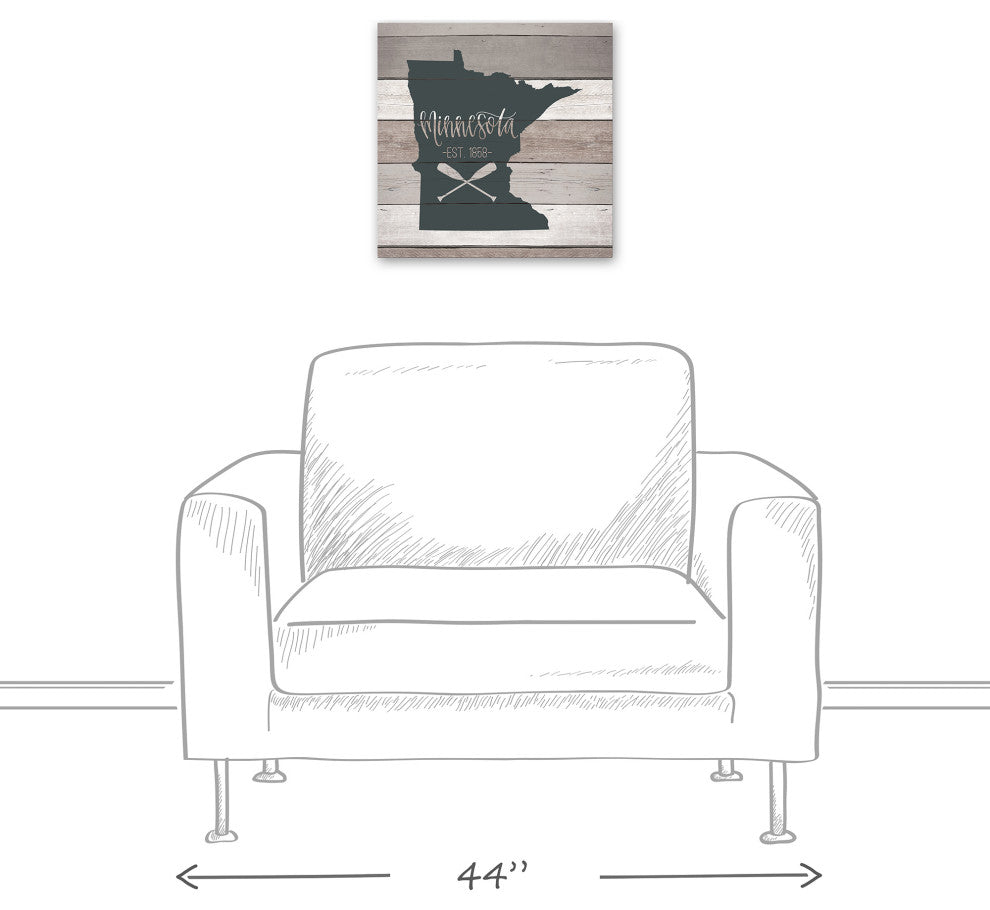 Minnesota Established 16x16 Canvas Wall Art