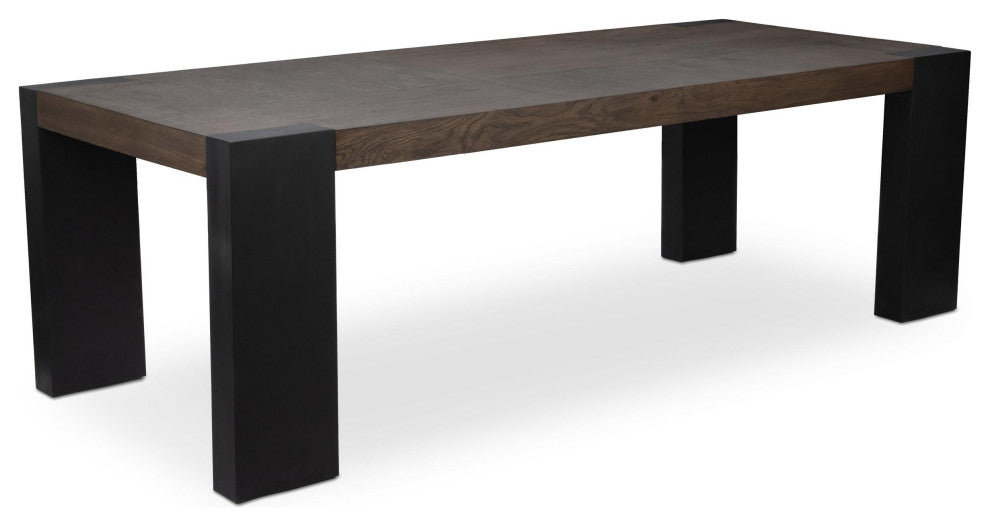 Deaven 94" Wood Dining Table, Brown
