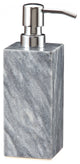 Myrtus Collection Cloud Gray Marble Soap Dispenser, Silver