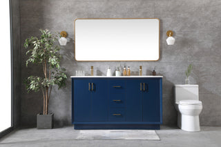 54" SIngle Bathroom Vanity, Blue
