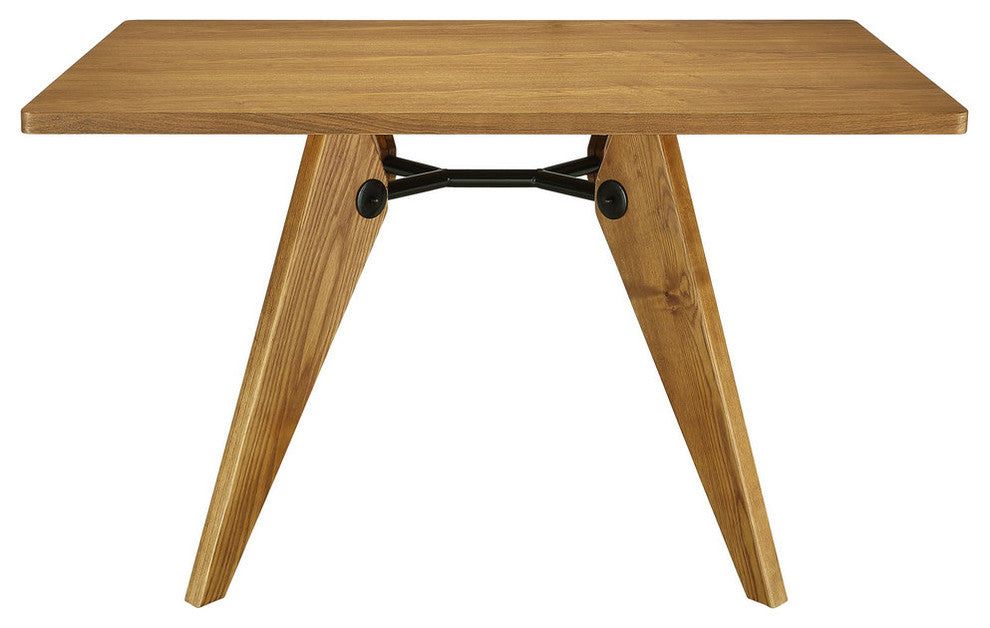 Modern Contemporary Kitchen Wood Dining Table Walnut