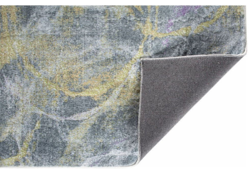 KAS Roxy 2808 Gray/Gold Visions Area Rug, 5'x7'6"
