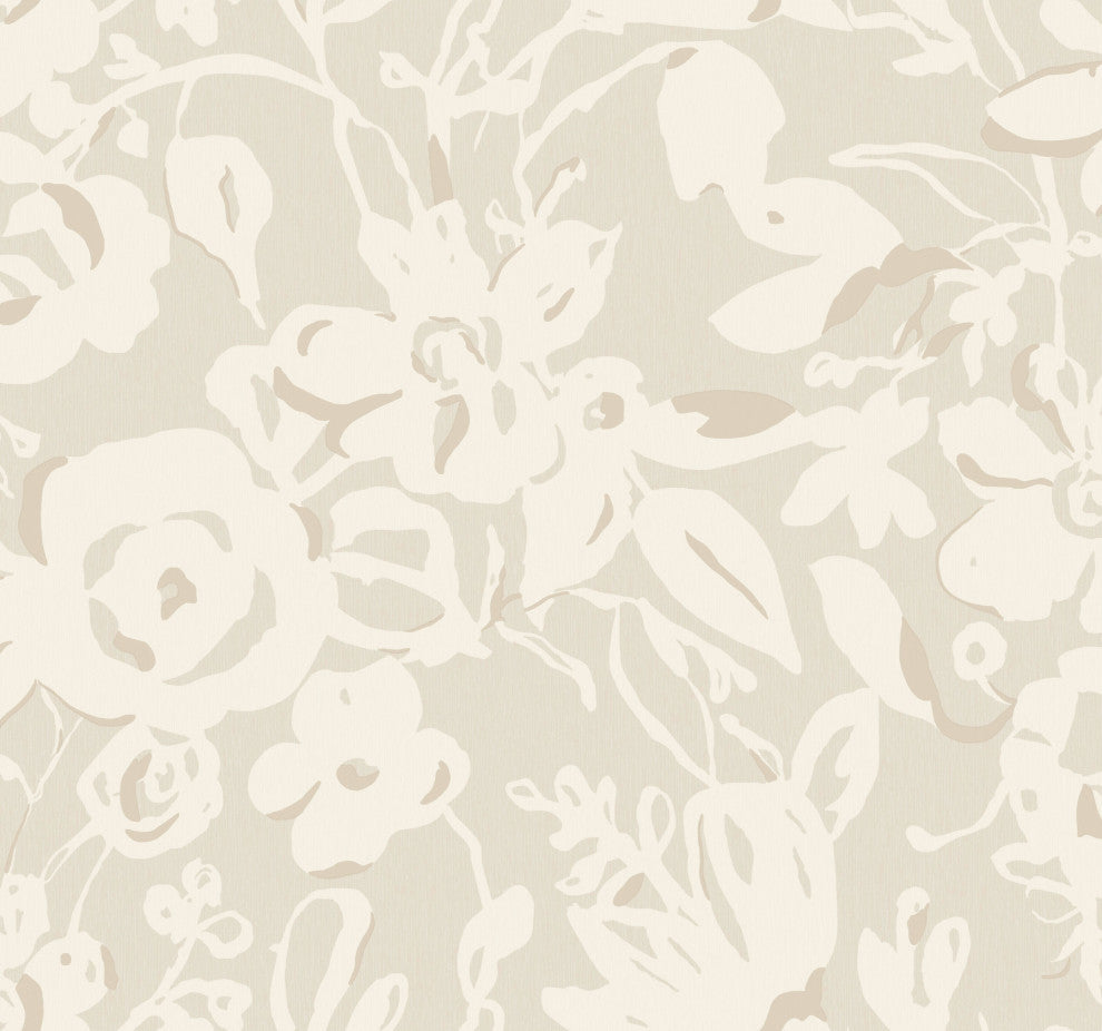Brushstroke Floral Wallpaper