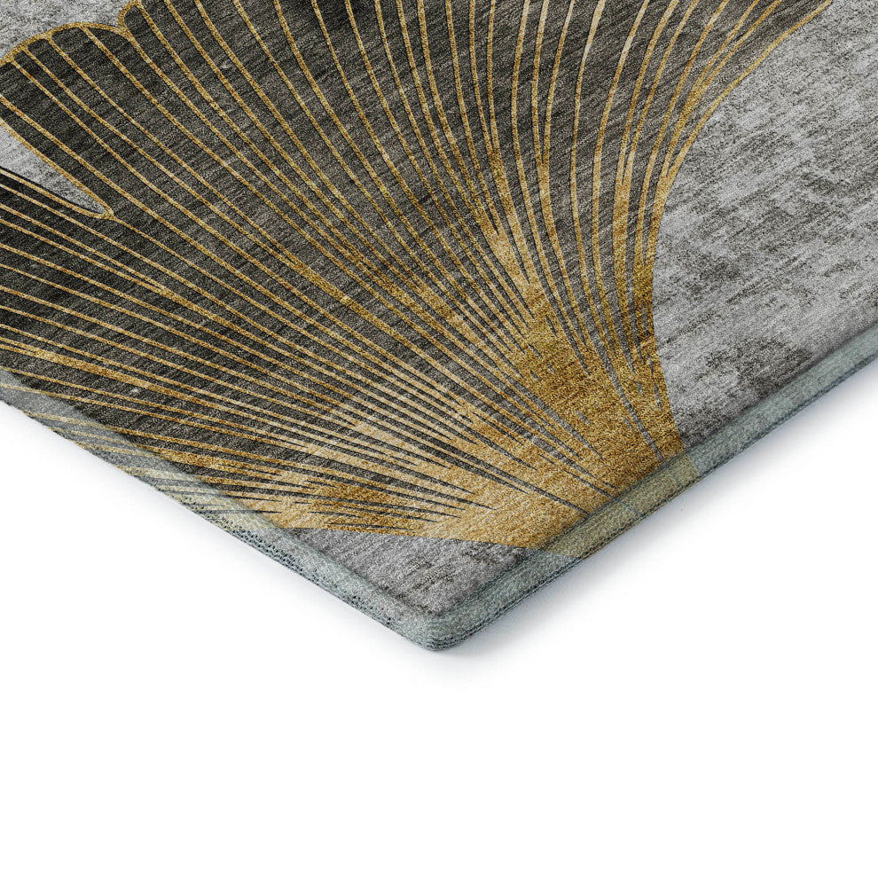 Premium Machine Washable Mayfield AMF626 Gray 8' x 8' Round Rug