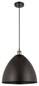 Ballston Dome Mini Pendant, Black Antique Brass