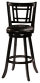 Hillsdale Fairfox Wood Counter Height Swivel Stool with Rectangular Lattice Back
