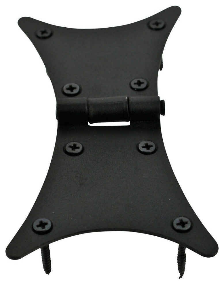 Cast Iron Butterfly Hinge Black Rustproof 180 Degree
