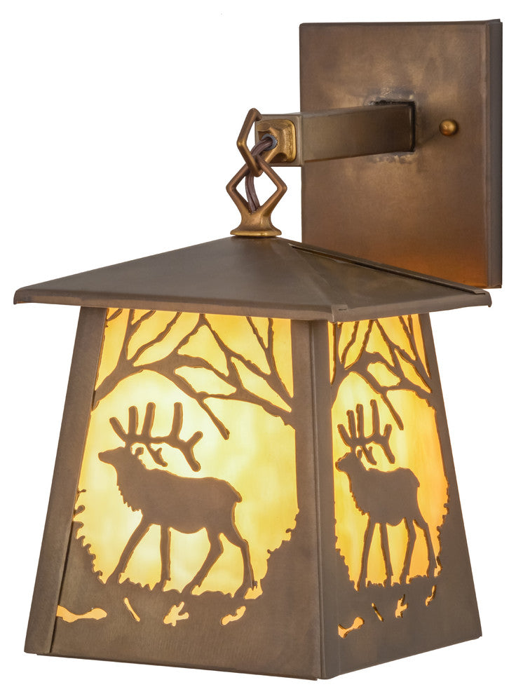 7W Elk at Dawn Hanging Wall Sconce