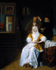 Samuel Van Hoogstraten The Anaemic Lady, 20"x25" Gallery Wrapped Canvas Print