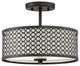 2-Light Ceiling Light, Matte Black