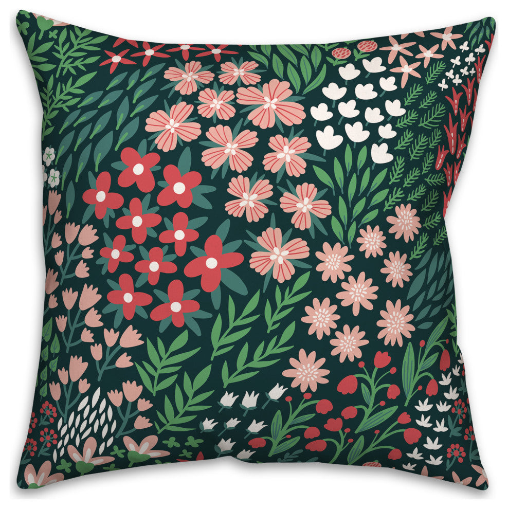 Floral Pattern 18x18 Indoor / Outdoor Pillow