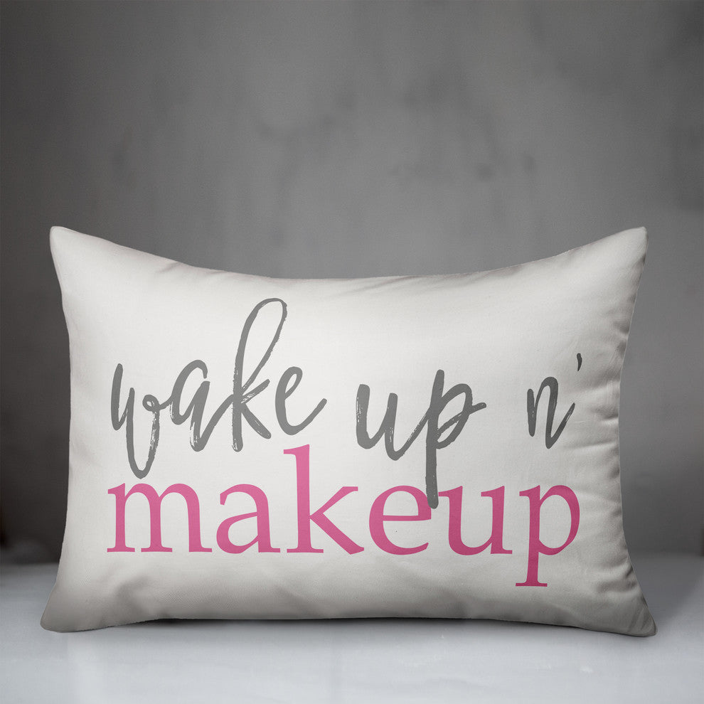 Wake Up N' Makeup 14x20 Lumbar Pillow