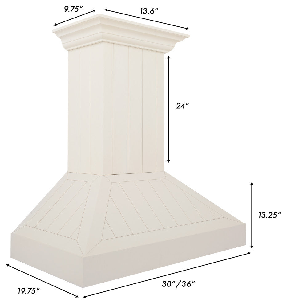 ZLINE 30" Ducted Vent Wooden Convertible Vent Wall, KPTT-30