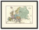 Europe Vintage Antique Map Wall Art, 16"x21"