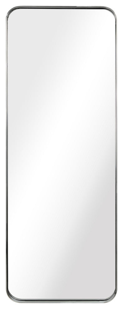 Ultra Stainless Steel Rectangular Wall Mirror, Silver, 18"x48", Polished