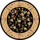Cambridge 7336 Black, Beige Floral Delight, 7'7" Round