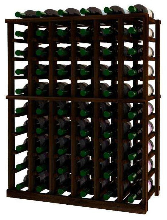 Orleans Wine Rack, Redwood and Dark Walnut