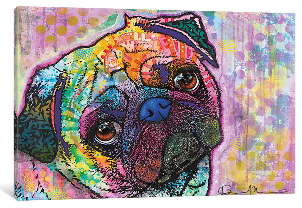 "Pug Love" by Dean Russo, 40x26x1.5