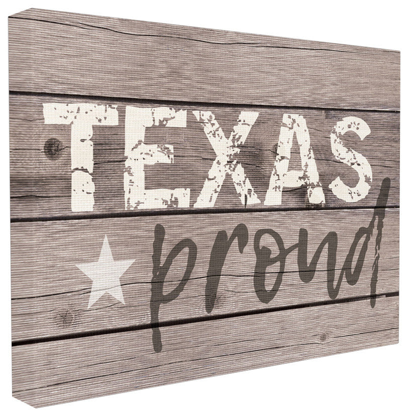 Stupell Industries Texas Proud Typography Lone Star, 24 x 30